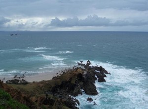 Rocky beach fishing at East Cape Byron