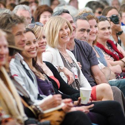 Audience enjoying Byron Bay Writers Festival