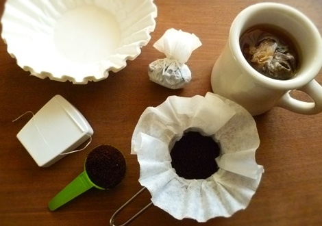 Camping hacks - makeshift coffee filter