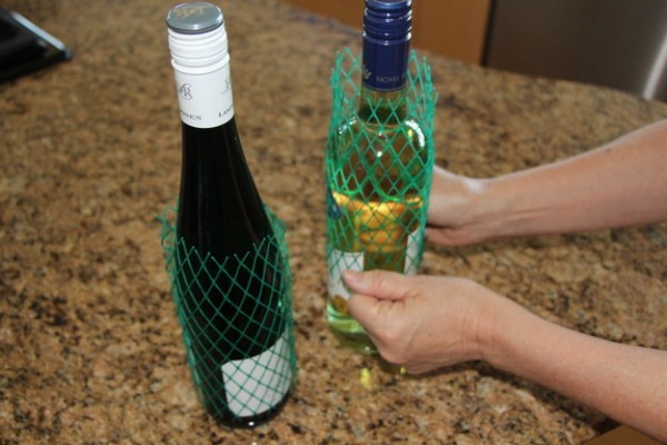 camping hacks - wine bottle protectors