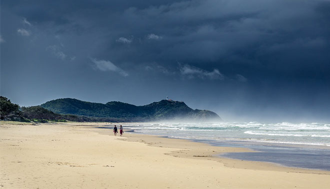 dark sky, beach