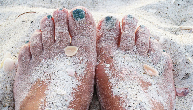 Sand, beach, feet