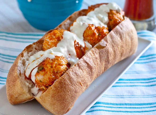 Chicken Meatball Sub Camping Sandwich