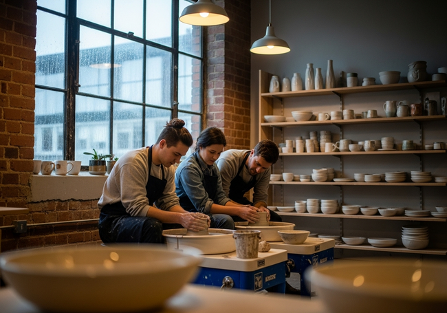 Intimate pottery class experience at Stone Studio Byron Bay
